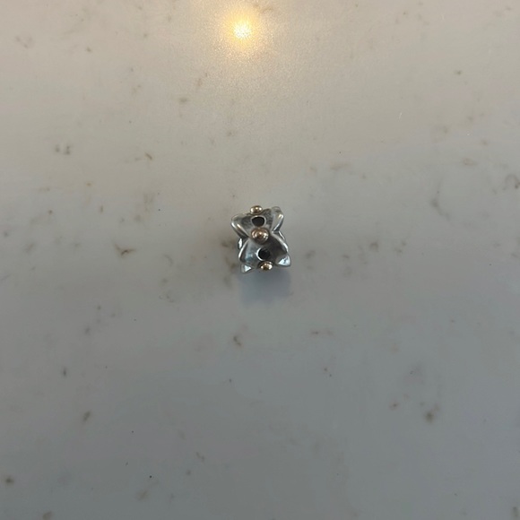 Pandora Two Tone Eyelet Lace Charm - Picture 1 of 1